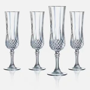 Macy's Crystal Clear Champagne Flutes Set